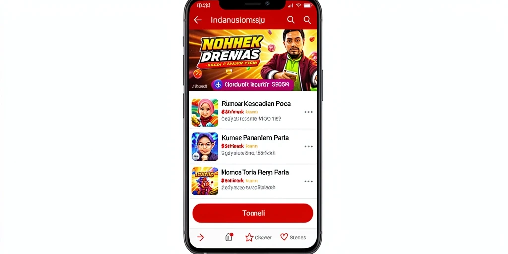Tampilan menu utama yang sederhana dan menarik.