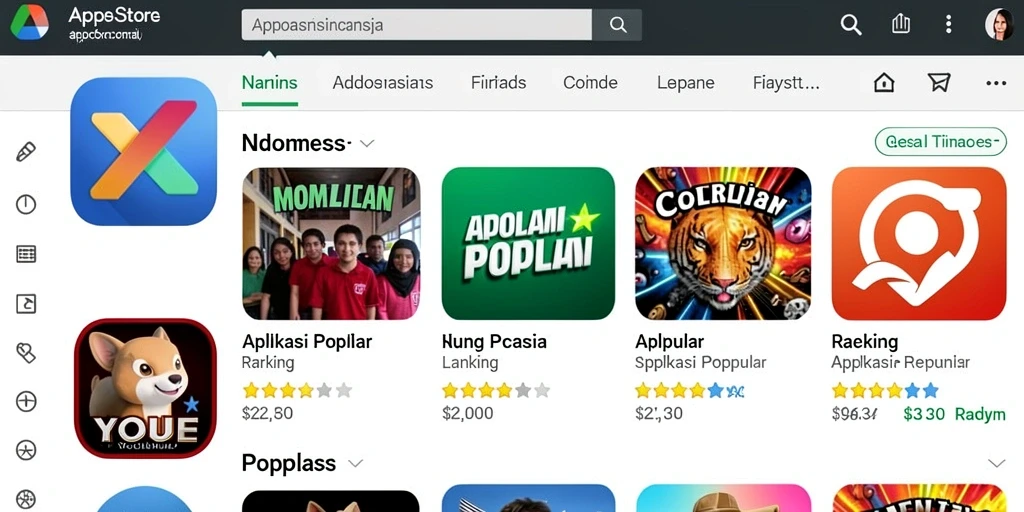 Tampilan utama aplikasi dengan berbagai pilihan slot.