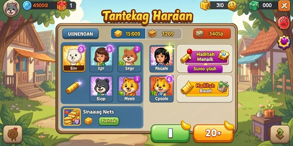 Tampilan awal yang memukau dengan karakter menarik.